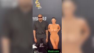 Kanye West Wife Bianca Censori Naked At Grammys