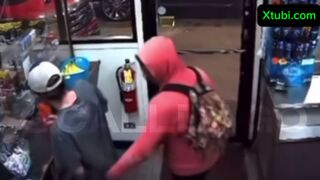 Gun robbery turns into shooting at a gas station